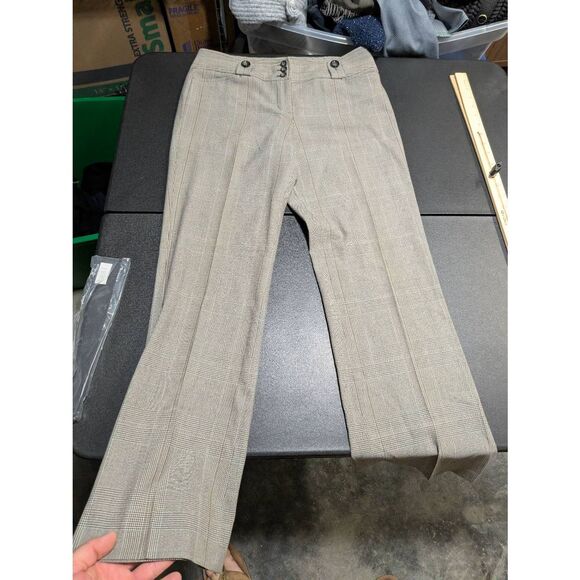 Ann Taylor Loft Petite Wide Leg Trouser Plaid Pants Women's 4P - Picture 3 of 8